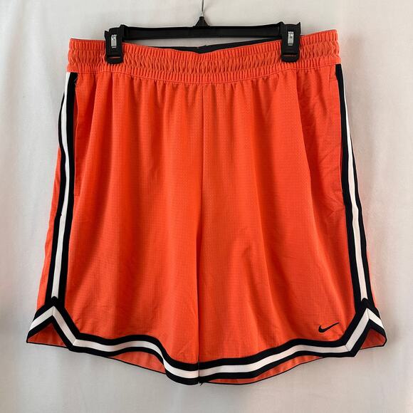 Nike Men's DNA Dri-Fit Basketball Shorts 8" Neon Orange Athletic Hoops XL - Picture 1 of 7